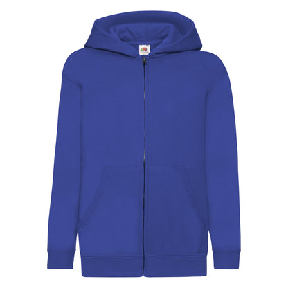 Royal - Front - Fruit Of The Loom Childrens-Kids Unisex Hooded Sweatshirt Jacket