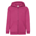 Fuchsia - Front - Fruit Of The Loom Childrens-Kids Unisex Hooded Sweatshirt Jacket