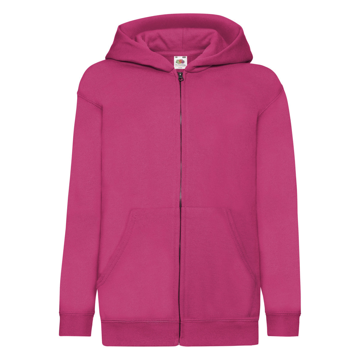 Fuchsia - Front - Fruit Of The Loom Childrens-Kids Unisex Hooded Sweatshirt Jacket