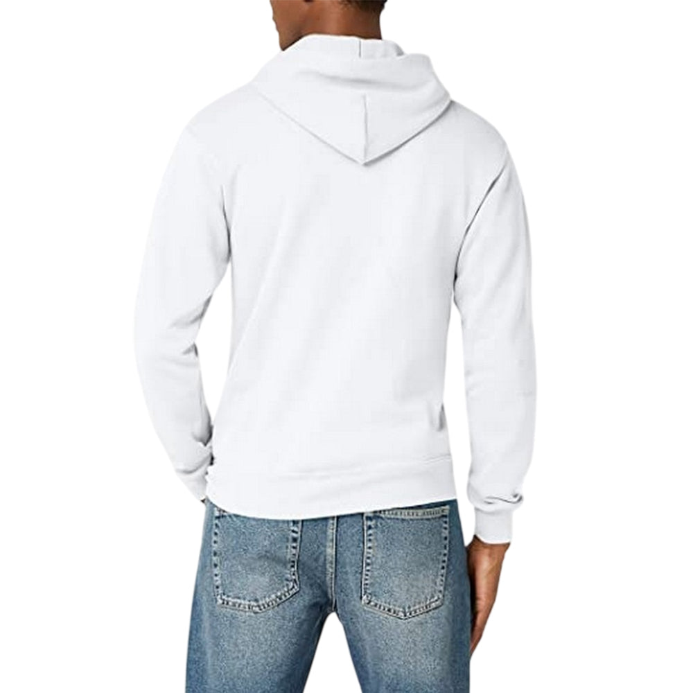 White - Back - Fruit Of The Loom Mens Hooded Sweatshirt