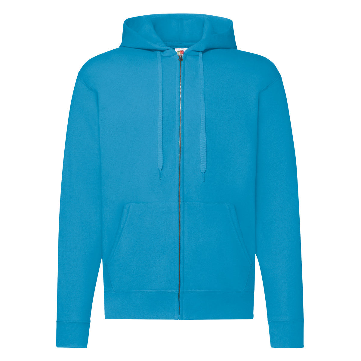Azure Blue - Front - Fruit Of The Loom Mens Hooded Sweatshirt