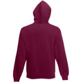 Burgundy - Back - Fruit Of The Loom Mens Hooded Sweatshirt