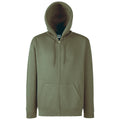 Classic Olive - Front - Fruit Of The Loom Mens Hooded Sweatshirt