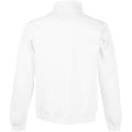 White - Back - Fruit Of The Loom Mens Zip Neck Sweatshirt Top