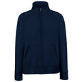 Deep Navy - Front - Fruit Of The Loom Ladies-Womens Lady-Fit Fleece Sweatshirt Jacket