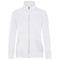 White - Front - Fruit Of The Loom Ladies-Womens Lady-Fit Fleece Sweatshirt Jacket