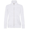 White - Front - Fruit Of The Loom Ladies-Womens Lady-Fit Fleece Sweatshirt Jacket