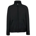 Black - Front - Fruit Of The Loom Ladies-Womens Lady-Fit Fleece Sweatshirt Jacket