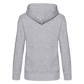 Heather Grey - Back - Fruit Of The Loom Ladies Lady-Fit Hooded Sweatshirt Jacket