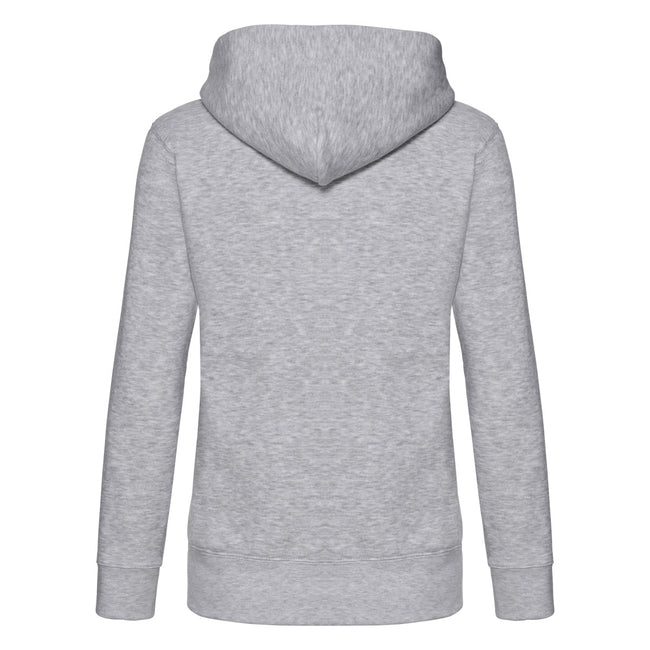 Heather Grey - Back - Fruit of the Loom Womens-Ladies Lady Fit Hoodie