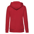 Red - Back - Fruit Of The Loom Ladies Lady-Fit Hooded Sweatshirt Jacket