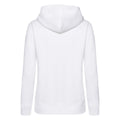 White - Back - Fruit Of The Loom Ladies Lady-Fit Hooded Sweatshirt Jacket