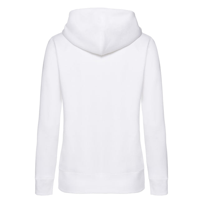 White - Back - Fruit of the Loom Womens-Ladies Lady Fit Hoodie
