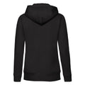 Black - Back - Fruit Of The Loom Ladies Lady-Fit Hooded Sweatshirt Jacket