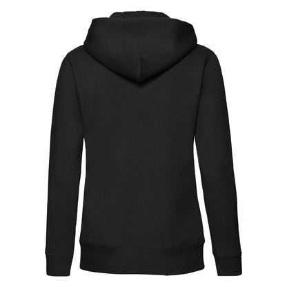 Black - Back - Fruit of the Loom Womens-Ladies Lady Fit Hoodie