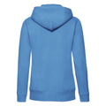 Azure Blue - Back - Fruit Of The Loom Ladies Lady-Fit Hooded Sweatshirt Jacket
