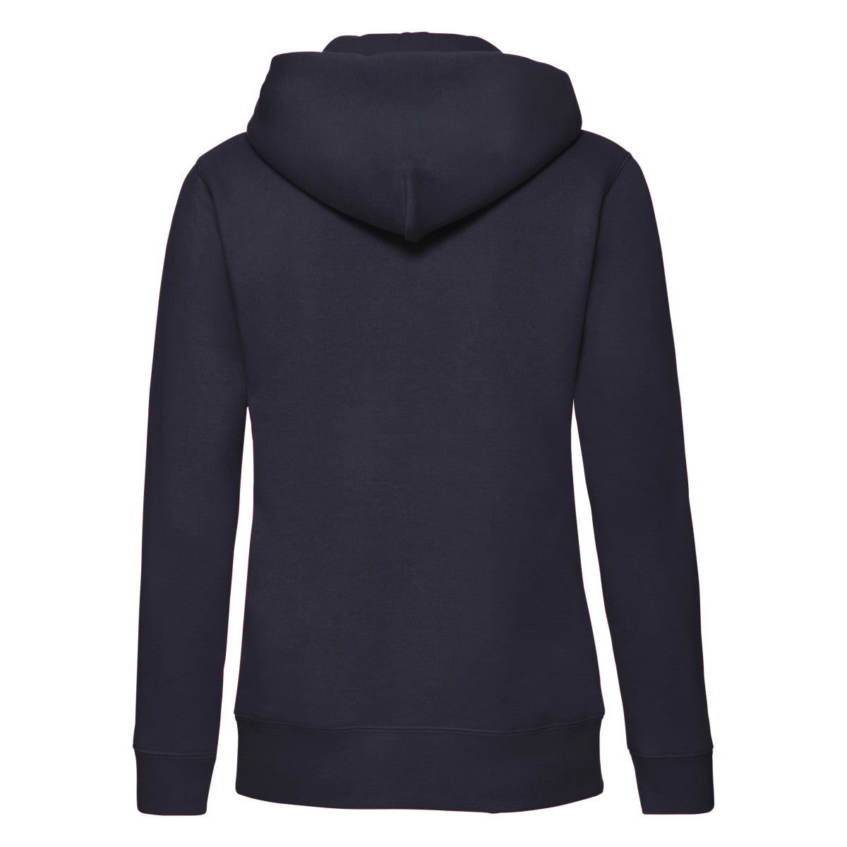Deep Navy - Back - Fruit of the Loom Womens-Ladies Lady Fit Hoodie