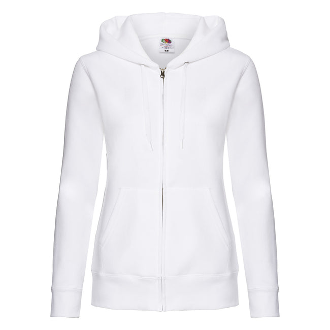 White - Front - Fruit of the Loom Womens-Ladies Lady Fit Hoodie
