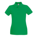 Kelly Green - Front - Fruit Of The Loom Ladies Lady-Fit Premium Short Sleeve Polo Shirt