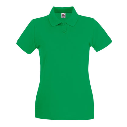 Kelly Green - Front - Fruit Of The Loom Womens-Ladies Premium Fitted Short-Sleeved Polo Shirt