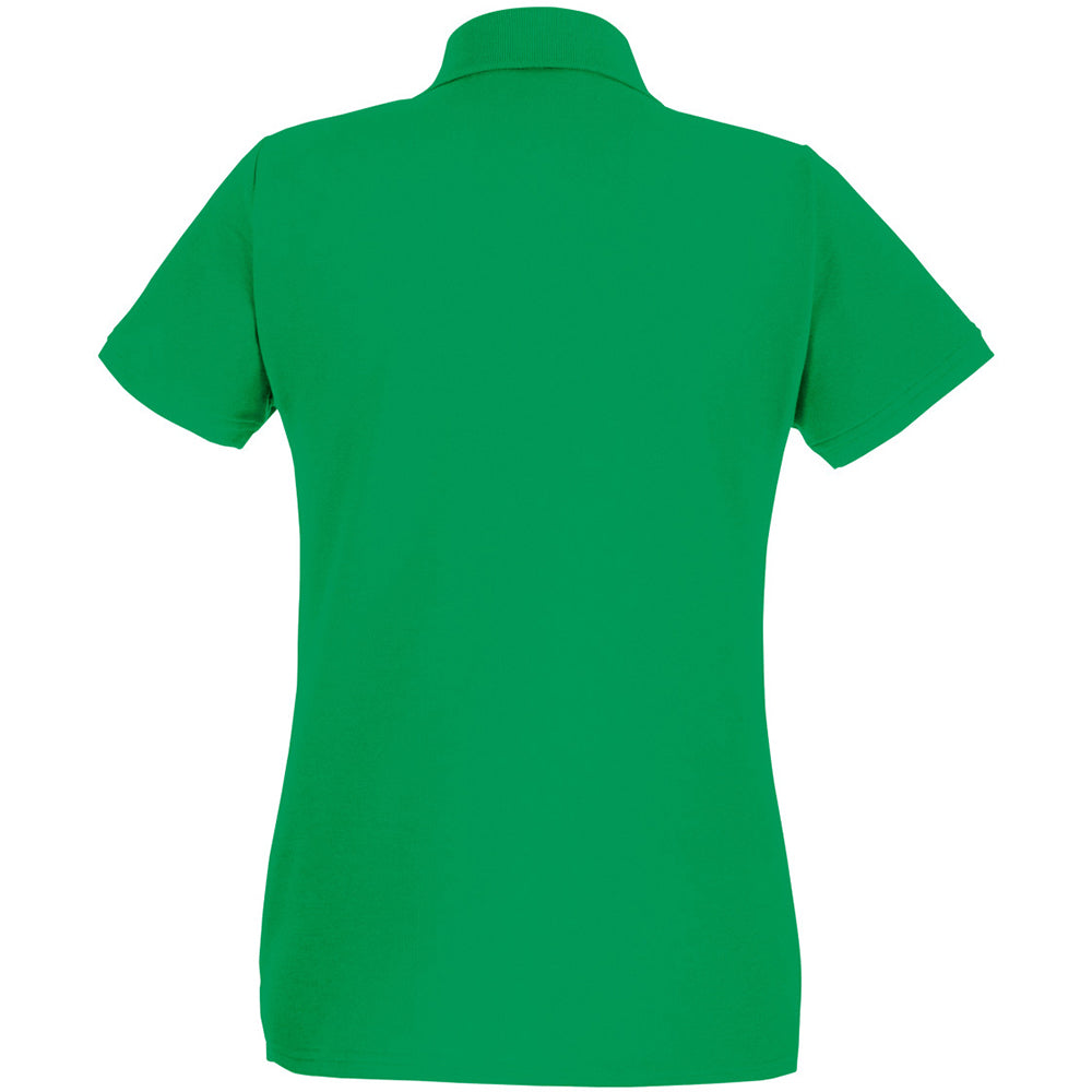 Kelly Green - Back - Fruit Of The Loom Womens-Ladies Premium Fitted Short-Sleeved Polo Shirt