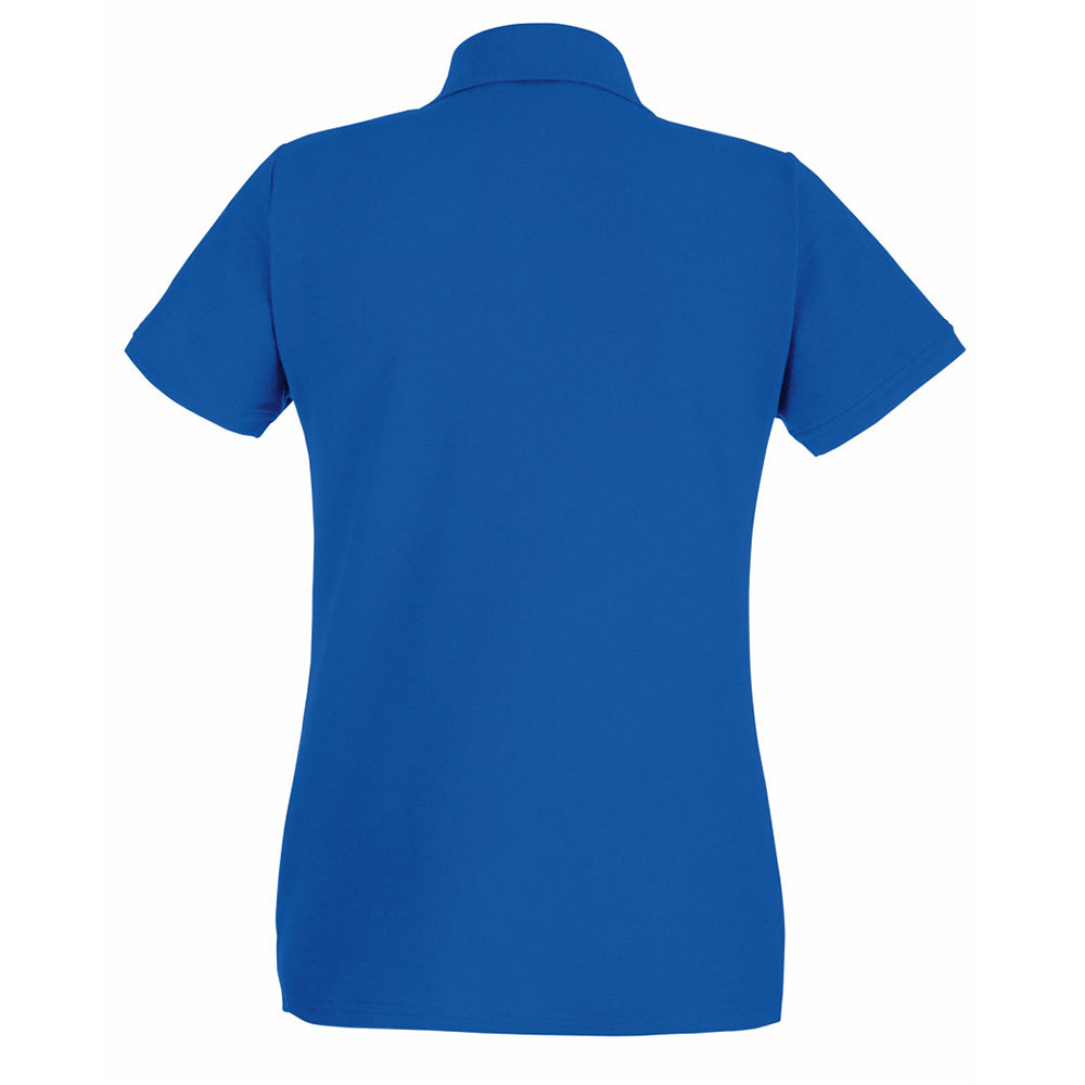Royal - Back - Fruit Of The Loom Womens-Ladies Premium Fitted Short-Sleeved Polo Shirt
