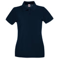 Deep Navy - Front - Fruit Of The Loom Ladies Lady-Fit Premium Short Sleeve Polo Shirt