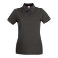 Light Graphite - Front - Fruit Of The Loom Ladies Lady-Fit Premium Short Sleeve Polo Shirt