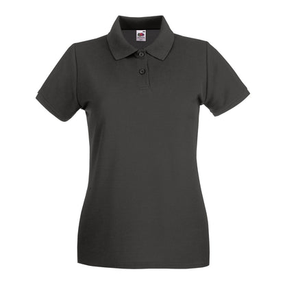 Light Graphite - Front - Fruit Of The Loom Womens-Ladies Premium Fitted Short-Sleeved Polo Shirt