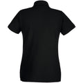 Black - Back - Fruit Of The Loom Ladies Lady-Fit Premium Short Sleeve Polo Shirt