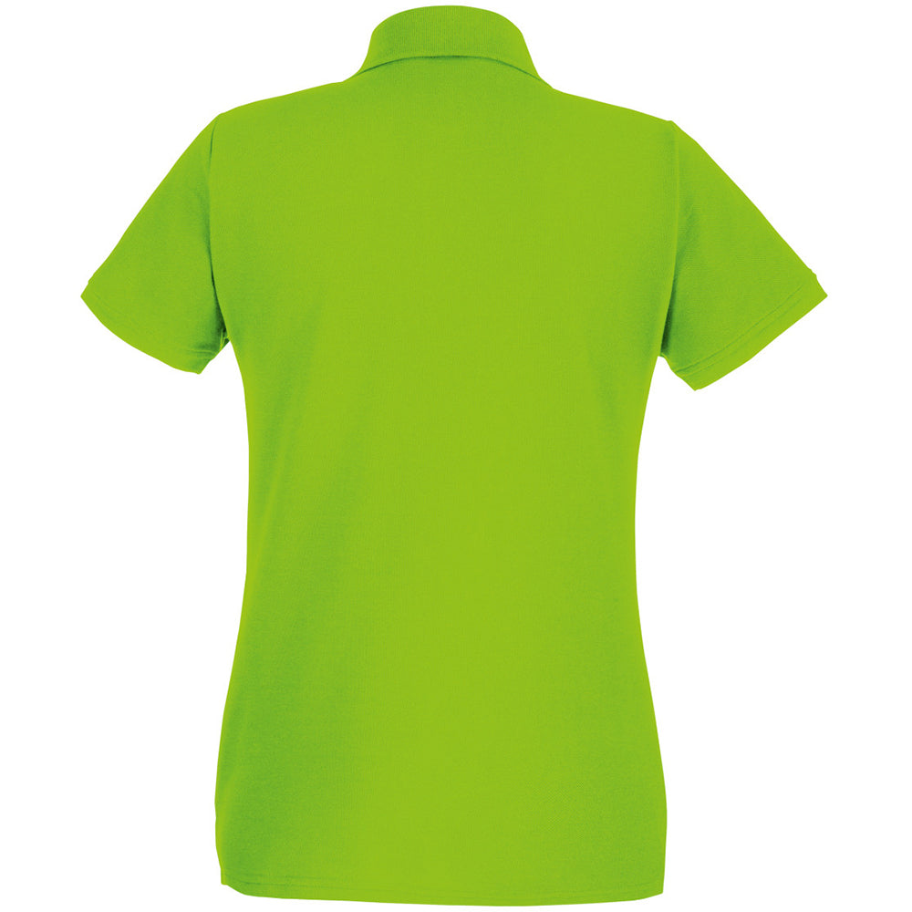 Lime - Back - Fruit Of The Loom Womens-Ladies Premium Fitted Short-Sleeved Polo Shirt