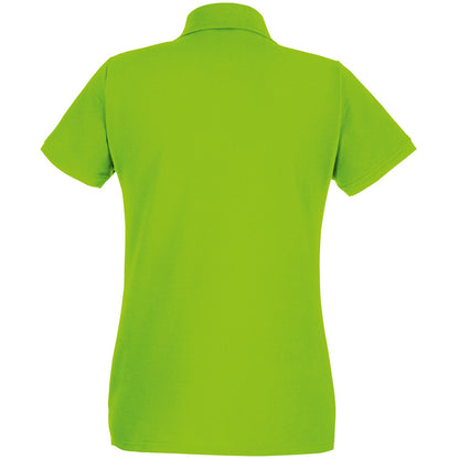 Lime - Back - Fruit Of The Loom Womens-Ladies Premium Fitted Short-Sleeved Polo Shirt