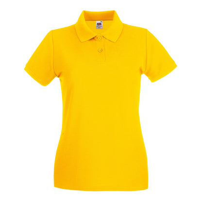 Sunflower - Front - Fruit Of The Loom Womens-Ladies Premium Fitted Short-Sleeved Polo Shirt