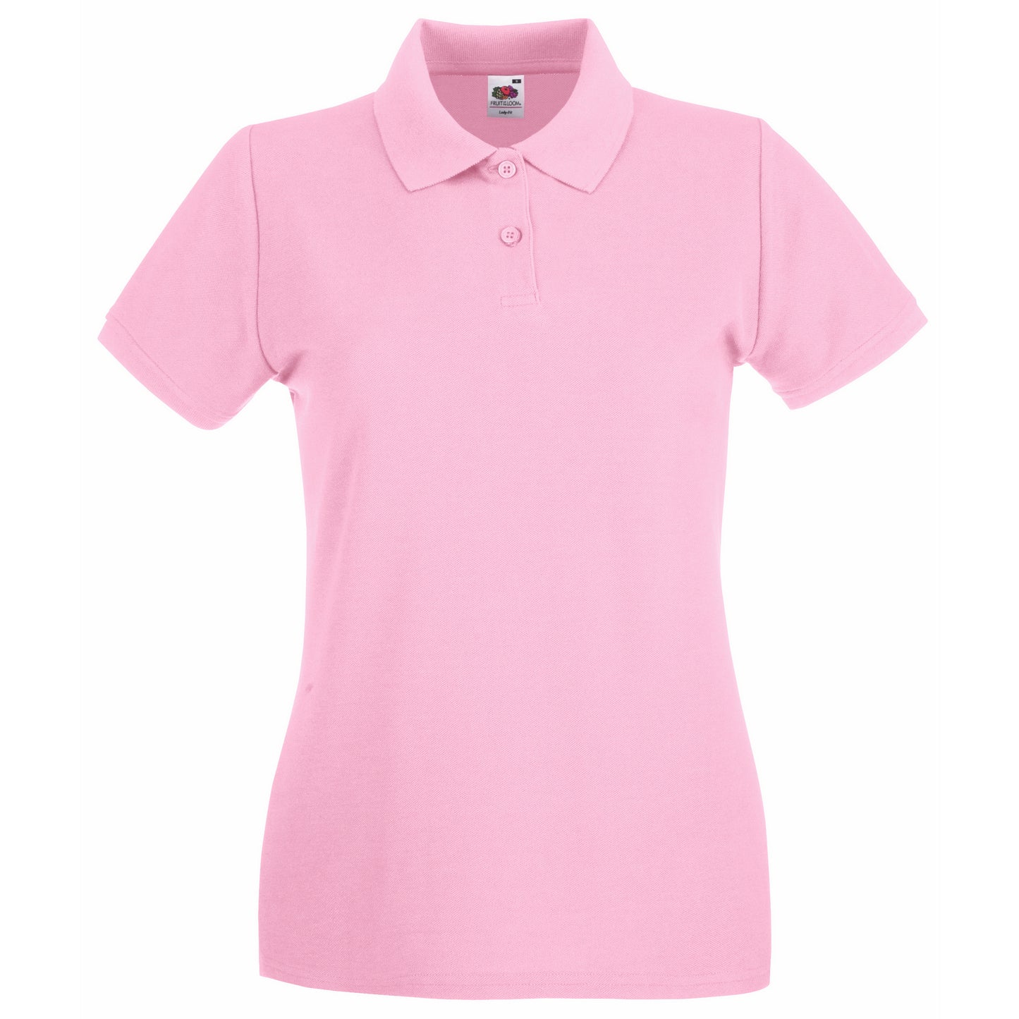 Light Pink - Front - Fruit Of The Loom Womens-Ladies Premium Fitted Short-Sleeved Polo Shirt
