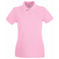 Light Pink - Front - Fruit of the Loom Womens-Ladies Premium Fitted Short-Sleeved Polo Shirt