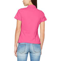 Fuchsia - Side - Fruit Of The Loom Ladies Lady-Fit Premium Short Sleeve Polo Shirt