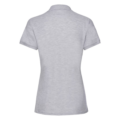 Athletic Heather Grey - Back - Fruit Of The Loom Womens-Ladies Premium Fitted Short-Sleeved Polo Shirt