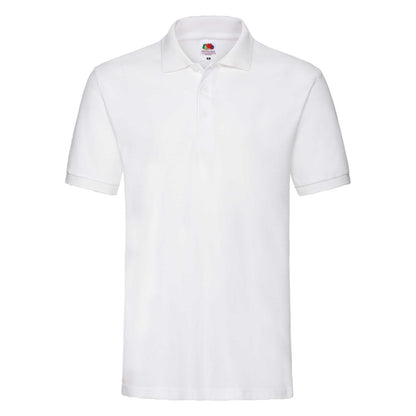 White - Front - Fruit Of The Loom Womens-Ladies Premium Fitted Short-Sleeved Polo Shirt