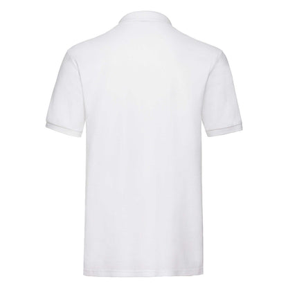 White - Side - Fruit Of The Loom Womens-Ladies Premium Fitted Short-Sleeved Polo Shirt