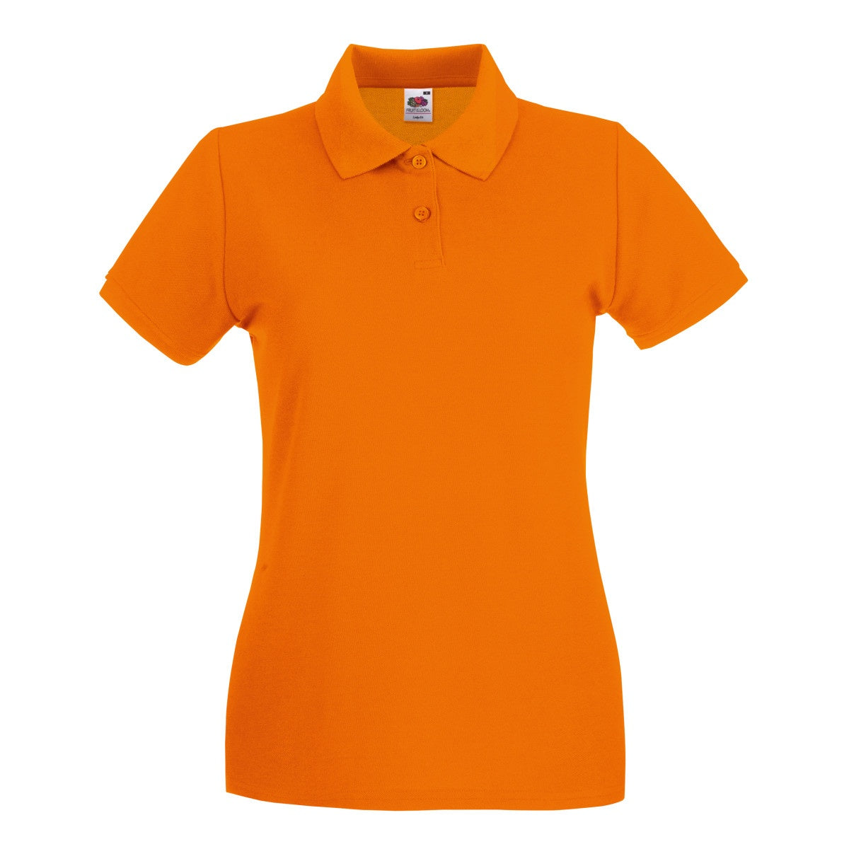 Orange - Front - Fruit Of The Loom Womens-Ladies Premium Fitted Short-Sleeved Polo Shirt