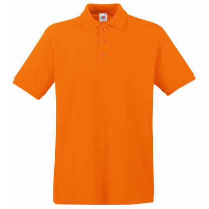 Burgundy - Side - Fruit Of The Loom Premium Mens Short Sleeve Polo Shirt