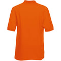 Orange - Back - Fruit Of The Loom Premium Mens Short Sleeve Polo Shirt