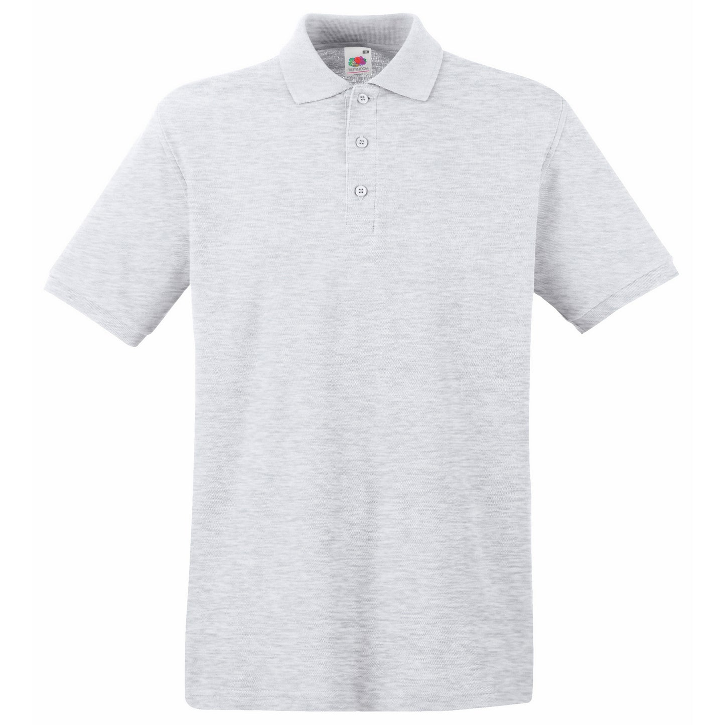 Heather Grey - Front - Fruit Of The Loom Premium Mens Short Sleeve Polo Shirt
