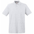 Heather Grey - Front - Fruit Of The Loom Premium Mens Short Sleeve Polo Shirt