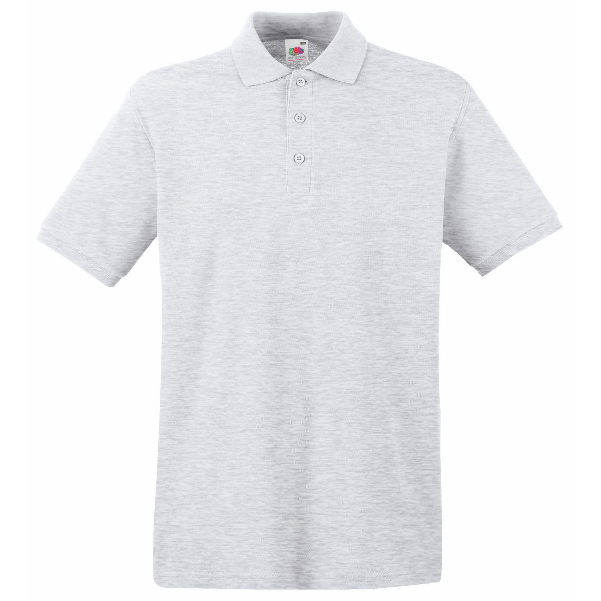 Heather Grey - Front - Fruit Of The Loom Premium Mens Short Sleeve Polo Shirt