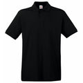 Black - Front - Fruit Of The Loom Premium Mens Short Sleeve Polo Shirt