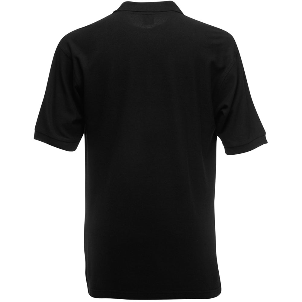 Black - Back - Fruit Of The Loom Premium Mens Short Sleeve Polo Shirt