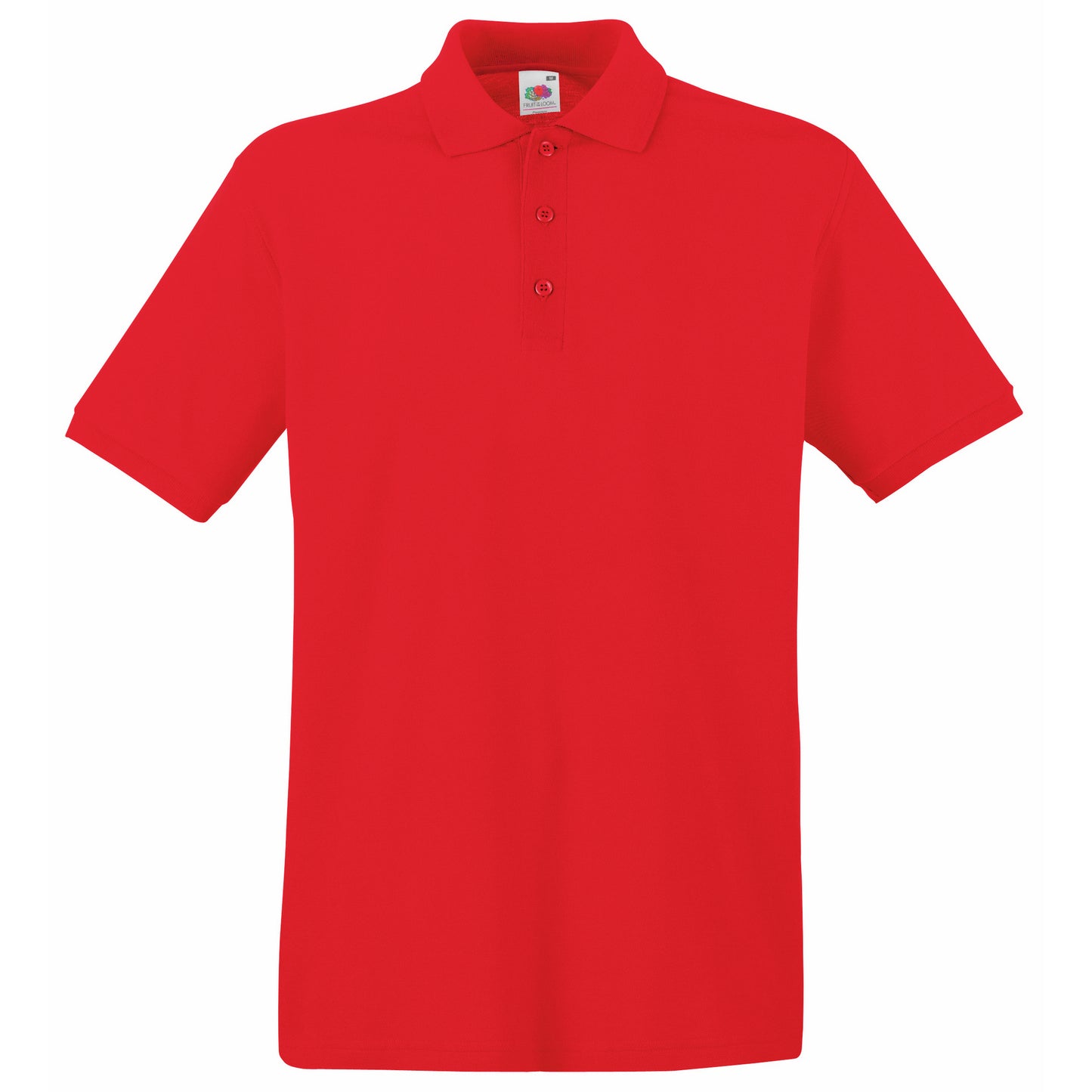 Red - Front - Fruit Of The Loom Premium Mens Short Sleeve Polo Shirt
