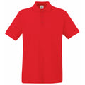 Red - Front - Fruit Of The Loom Premium Mens Short Sleeve Polo Shirt