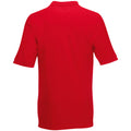 Red - Back - Fruit Of The Loom Premium Mens Short Sleeve Polo Shirt